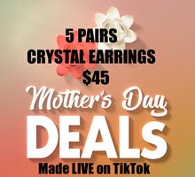 Load image into Gallery viewer, 5pairs CRYSTAL EARRINGS - Choose beads on TikTok live