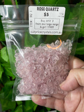 Load image into Gallery viewer, CRYSTAL CHIPS - COMMON RANGE in various natural minerals - 100 gram bag - Buy Any 3 get 1 FREE