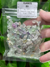 Load image into Gallery viewer, CRYSTAL CHIPS - COMMON RANGE in various natural minerals - 100 gram bag - Buy Any 3 get 1 FREE