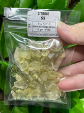 Load image into Gallery viewer, CRYSTAL CHIPS - COMMON RANGE in various natural minerals - 100 gram bag - Buy Any 3 get 1 FREE
