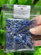 Load image into Gallery viewer, CRYSTAL CHIPS - COMMON RANGE in various natural minerals - 100 gram bag - Buy Any 3 get 1 FREE