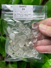 Load image into Gallery viewer, CRYSTAL CHIPS - COMMON RANGE in various natural minerals - 100 gram bag - Buy Any 3 get 1 FREE