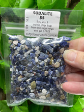 Load image into Gallery viewer, CRYSTAL CHIPS - COMMON RANGE in various natural minerals - 100 gram bag - Buy Any 3 get 1 FREE
