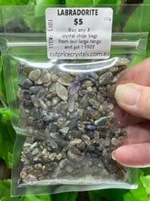 Load image into Gallery viewer, CRYSTAL CHIPS - COMMON RANGE in various natural minerals - 100 gram bag - Buy Any 3 get 1 FREE