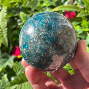 BLUE APATITE SPHERE