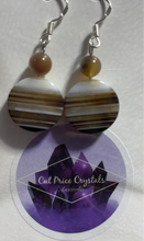 Load image into Gallery viewer, BOTSWANA BANDED AGATE 925 SILVER EARRING
