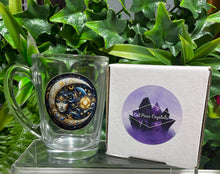 Load image into Gallery viewer, Clear Glass Coffee Mug - “Moon Girl” Design O
