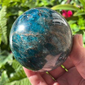 BLUE APATITE SPHERE