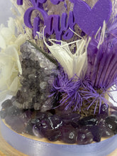 Load image into Gallery viewer, AMETHYST CRYSTAL MOTHERS DAY CRYSTAL FLORAL TERRARIUM LARGE SIZE
