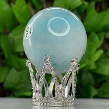Load image into Gallery viewer, CROWN SPHERE HOLDER SMALL - GOLD OR SILVER

