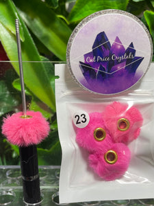 26 COLOUR VARIATIONS FLUFFY BEADS FOR DIY BEADABLE PRODUCTS - 3pcs