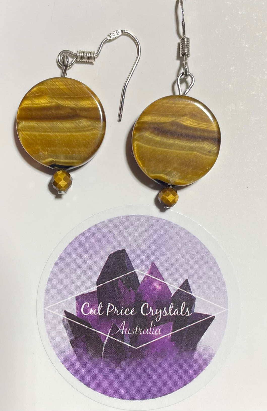 TIGERS EYE 925 SILVER EARRING