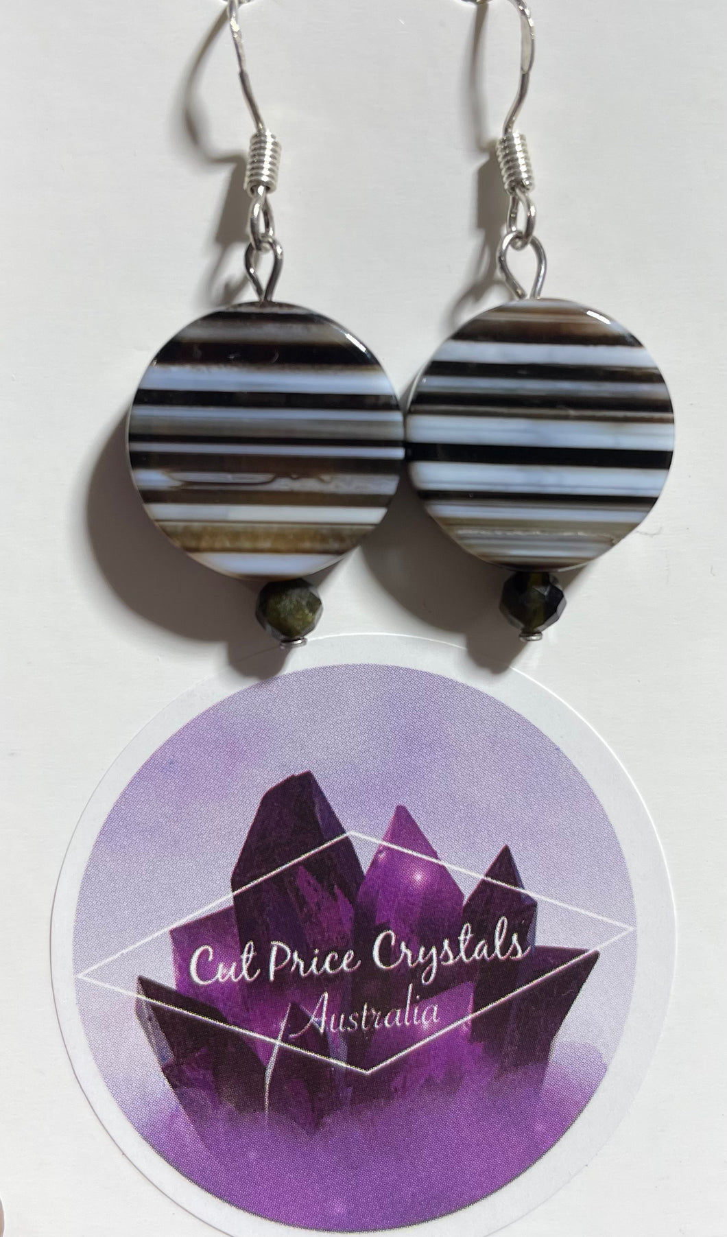 BOTSWANA BANDED AGATE 925 SILVER EARRING