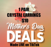Load image into Gallery viewer, 1pair CRYSTAL EARRINGS - Choose beads on TikTok LIVE
