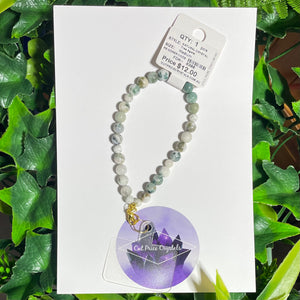 Tree Agate Natural Crystal Wristlet