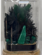 Load image into Gallery viewer, MALACHITE CRYSTAL - FLORAL TERRARIUM MINI SIZE
