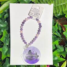 Load image into Gallery viewer, Mica + Rose Quartz Natural Crystal Wristlet

