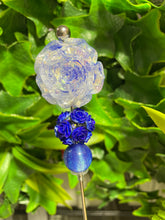 Load image into Gallery viewer, Blue Luminous Resin Flower Glitter Poker
