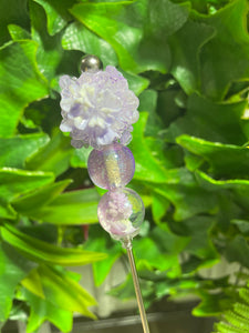 Purple Flower Ball Butterfly/Cloud Glitter Poker