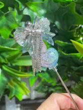 Load image into Gallery viewer, Rhinestone Bow + Heart Glitter Poker
