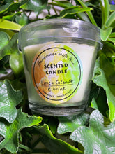 Load image into Gallery viewer, Citrine Crystal - Lime Coconut Scented Candle
