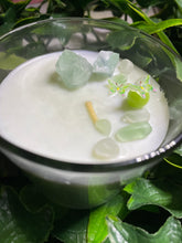 Load image into Gallery viewer, Fluorite Crystal - Lime Coconut Scented Candle
