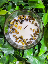 Load image into Gallery viewer, Tigers Eye Crystal - Vanilla Jasmine Scented Candle
