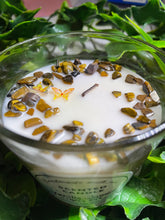 Load image into Gallery viewer, Tigers Eye Crystal - Vanilla Jasmine Scented Candle
