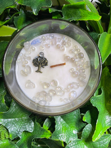Moonstone Crystal - Vanilla Jasmine Scented Candle