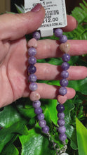 Load and play video in Gallery viewer, Rhodonite + Mica Natural Crystal Wristlet
