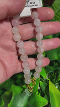 Load and play video in Gallery viewer, Rose Quartz Natural Crystal Wristlet
