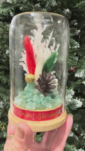 Load and play video in Gallery viewer, CRYSTAL TERRARIUM SMALL SIZE- CHRISTMAS FLORALS + JADE CRYSTAL
