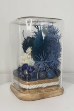 Load and play video in Gallery viewer, LAPIS LAZULI CRYSTAL - FLORAL TERRARIUM MINI SIZE
