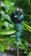 Load and play video in Gallery viewer, Green/Black Butterfly Flower Ball Glitter Pokers

