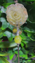 Load and play video in Gallery viewer, Yellow Luminous Resin Flower Glitter Poker
