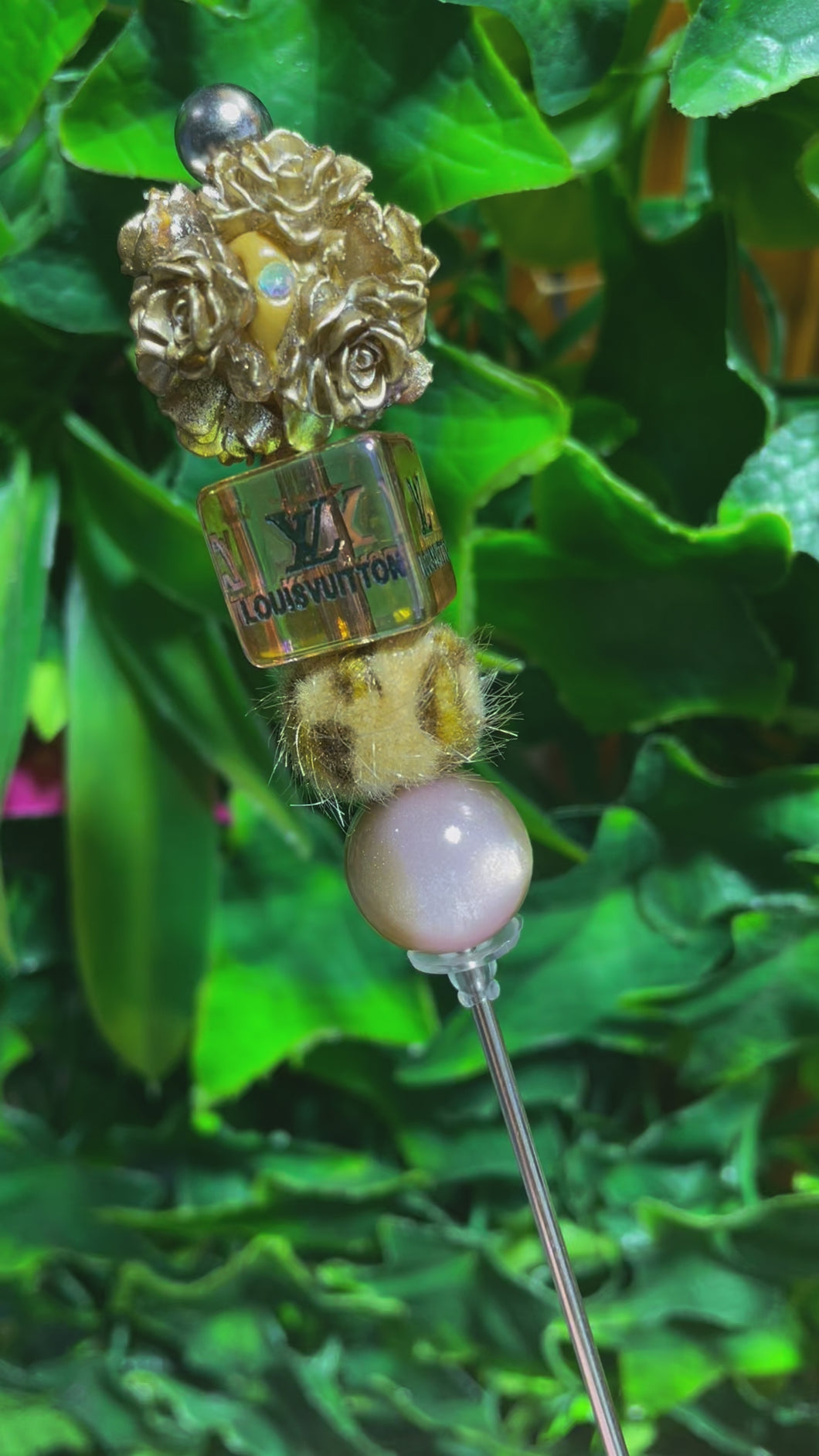 LV Flower Ball Glitter Poker