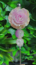 Load and play video in Gallery viewer, Peach Luminous Resin Flower Glitter Poker
