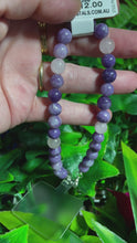 Load and play video in Gallery viewer, Mica + Rose Quartz Natural Crystal Wristlet
