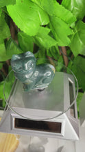 Load and play video in Gallery viewer, MOSS AGATE CAT CARVING
