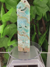 Load and play video in Gallery viewer, HEMIMORPHITE (CALMINE) TOWER OBELISK
