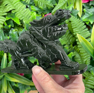 DRAGON CARVING - GREEN JADE