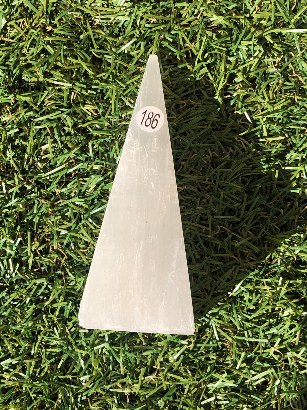 SELENITE LAMP PYRAMID TOWERS (Satin Spar Gypsum)