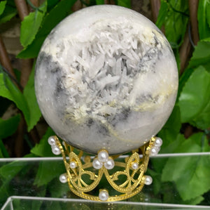 CROWN SPHERE HOLDER LARGE - GOLD OR SILVER