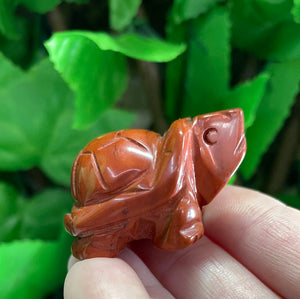 TURTLE CARVING RED JASPER