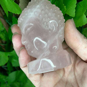 BUDDAH HEAD - ROSE QUARTZ CARING