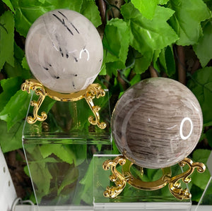 REVERSIBLE SPHERE/EGG STAND, Small & Large, Gold or Silver