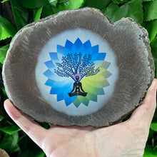 Load image into Gallery viewer, AGATE SLICE TREE OF LIFE CHAKRA
