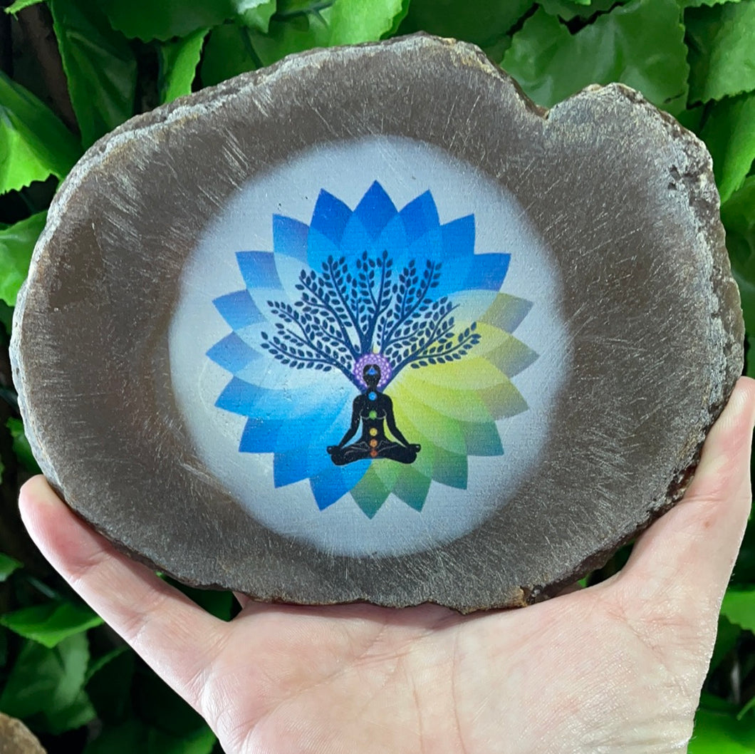 AGATE SLICE TREE OF LIFE CHAKRA