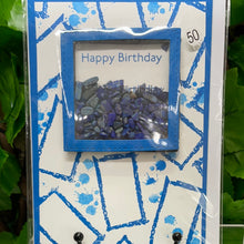 Load image into Gallery viewer, BIRTHDAY Lapis Lazuli Chips “Shaker” CARD by Kel Co Card’s (50)
