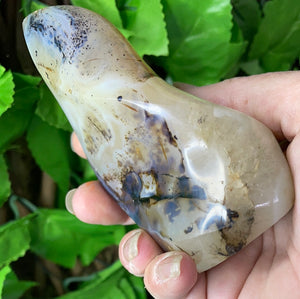 DENDRITIC AGATE FLAME CARVING